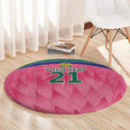 South Africa Cricket Custom Round Carpet Proteas Pink