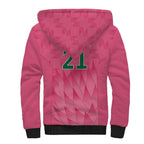South Africa Cricket Custom Sherpa Hoodie Proteas Pink