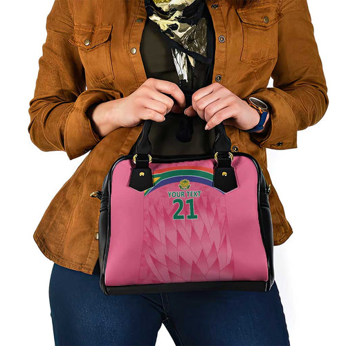 South Africa Cricket Custom Shoulder Handbag Proteas Pink