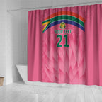 South Africa Cricket Custom Shower Curtain Proteas Pink