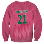 South Africa Cricket Custom Sweatshirt Proteas Pink