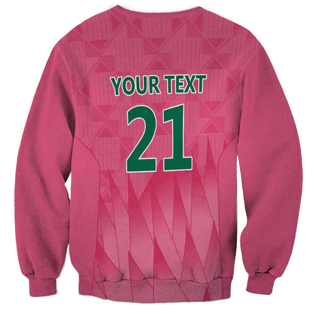 South Africa Cricket Custom Sweatshirt Proteas Pink