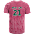 South Africa Cricket Custom T Shirt Proteas Pink