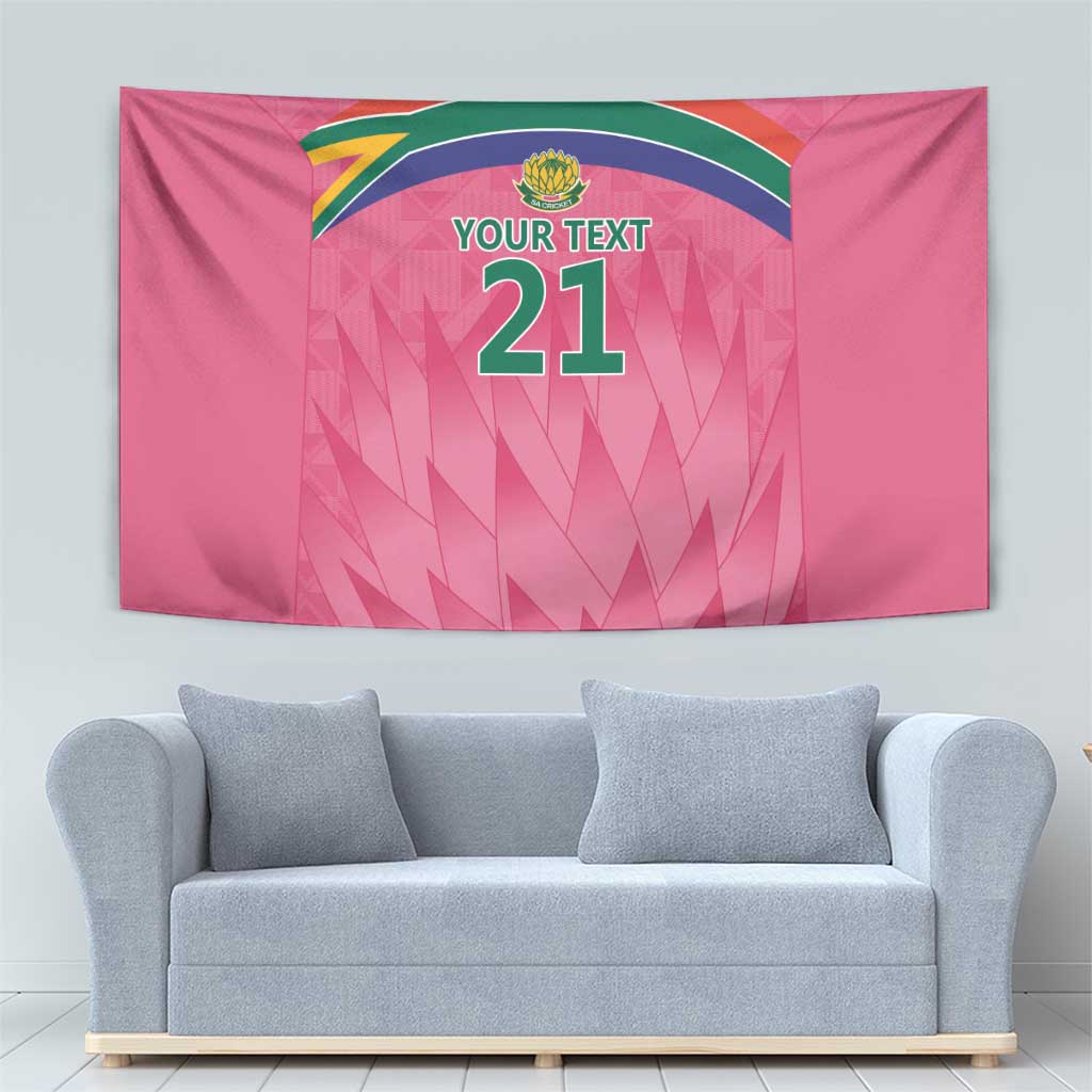 South Africa Cricket Custom Tapestry Proteas Pink