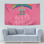 South Africa Cricket Custom Tapestry Proteas Pink