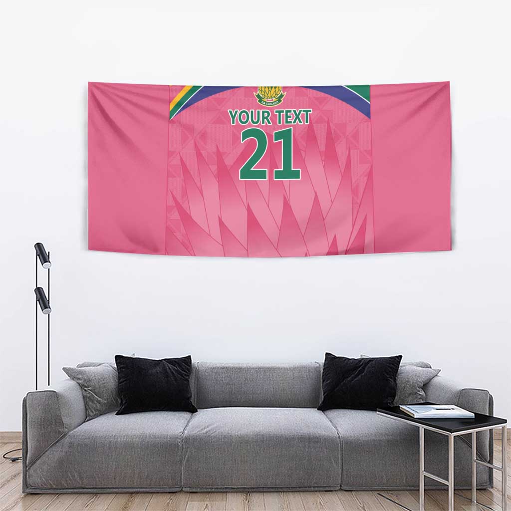 South Africa Cricket Custom Tapestry Proteas Pink