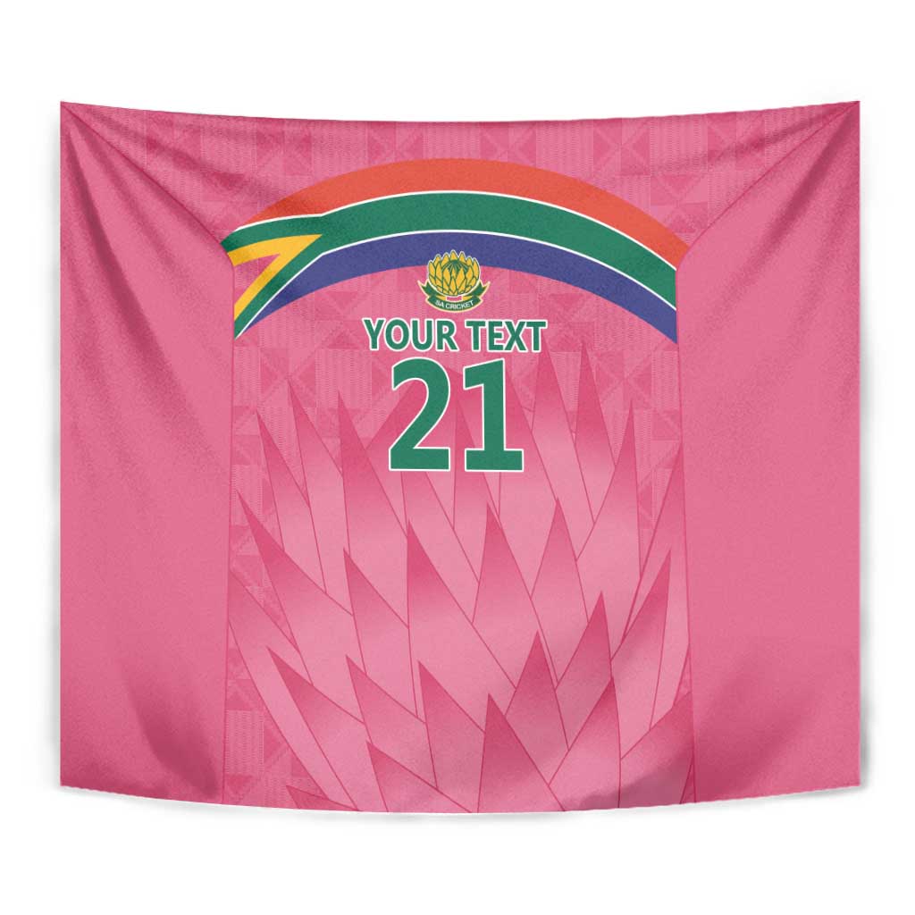 South Africa Cricket Custom Tapestry Proteas Pink
