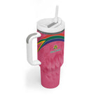 South Africa Cricket Custom Tumbler With Handle Proteas Pink