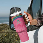 South Africa Cricket Custom Tumbler With Handle Proteas Pink