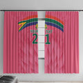 South Africa Cricket Custom Window Curtain Proteas Pink