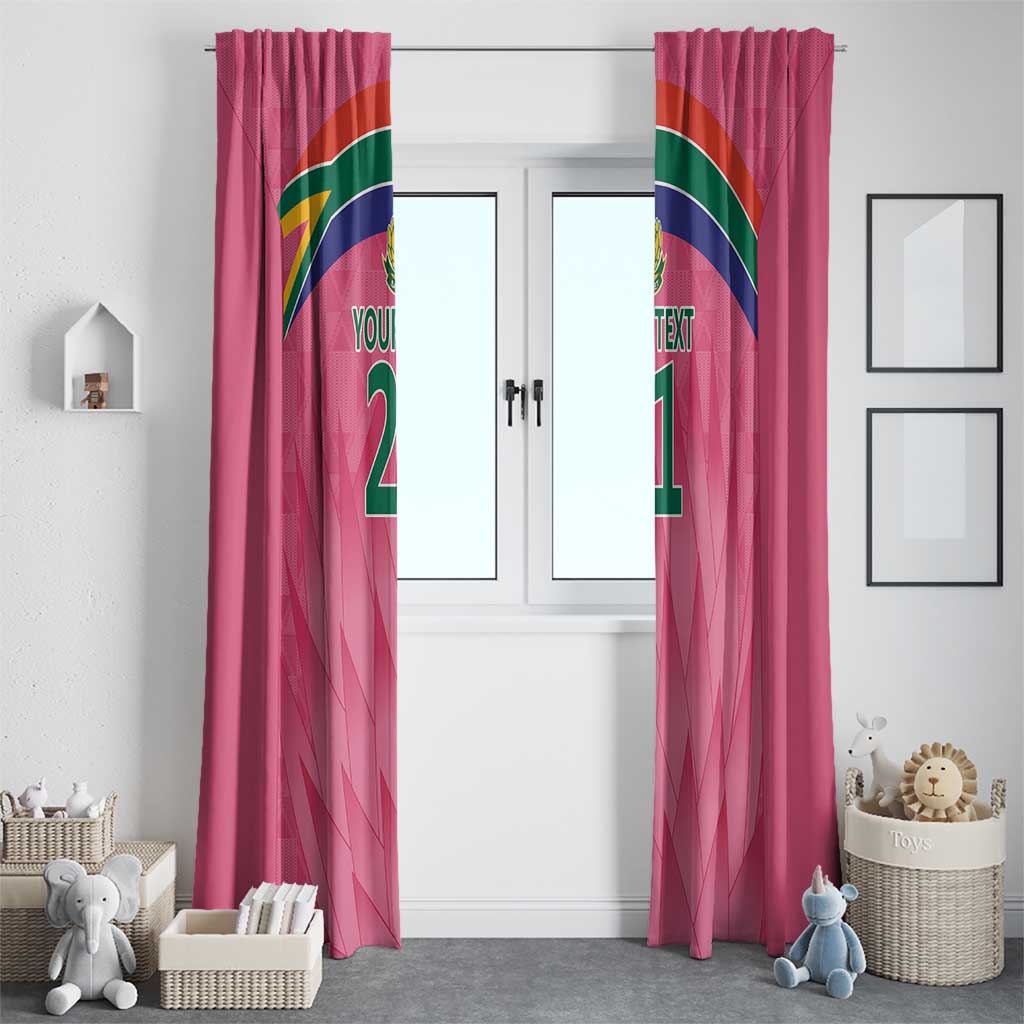 South Africa Cricket Custom Window Curtain Proteas Pink