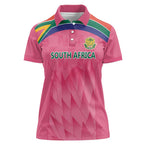 South Africa Cricket Custom Women Polo Shirt Proteas Pink