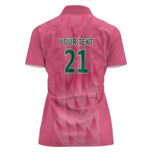 South Africa Cricket Custom Women Polo Shirt Proteas Pink