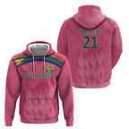 South Africa Cricket Custom Zip Hoodie Proteas Pink