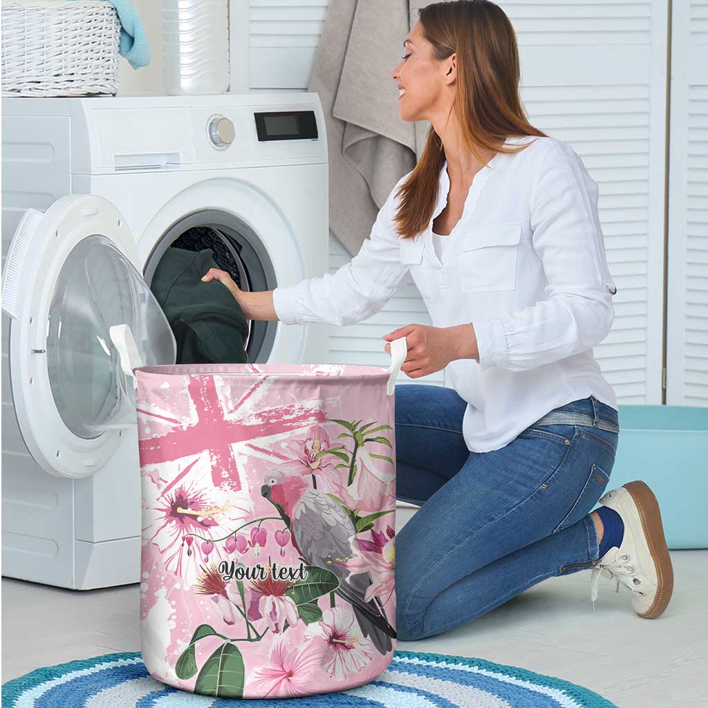 Personalised Australia Day Laundry Basket Pink Parrot Bird Opal Art - Aussie Hoodie