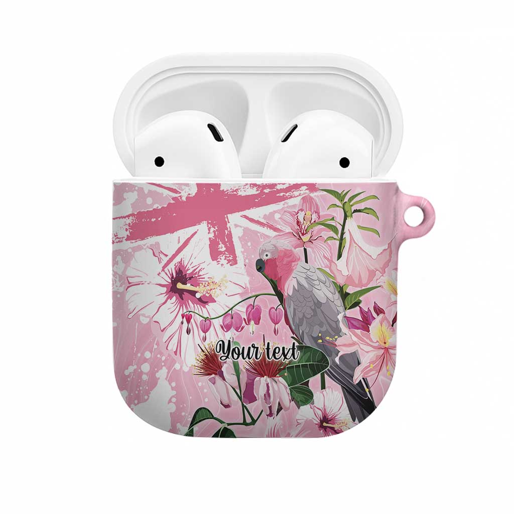 Personalised Australia Day AirPods Case Pink Parrot Bird Opal Art - Aussie Hoodie