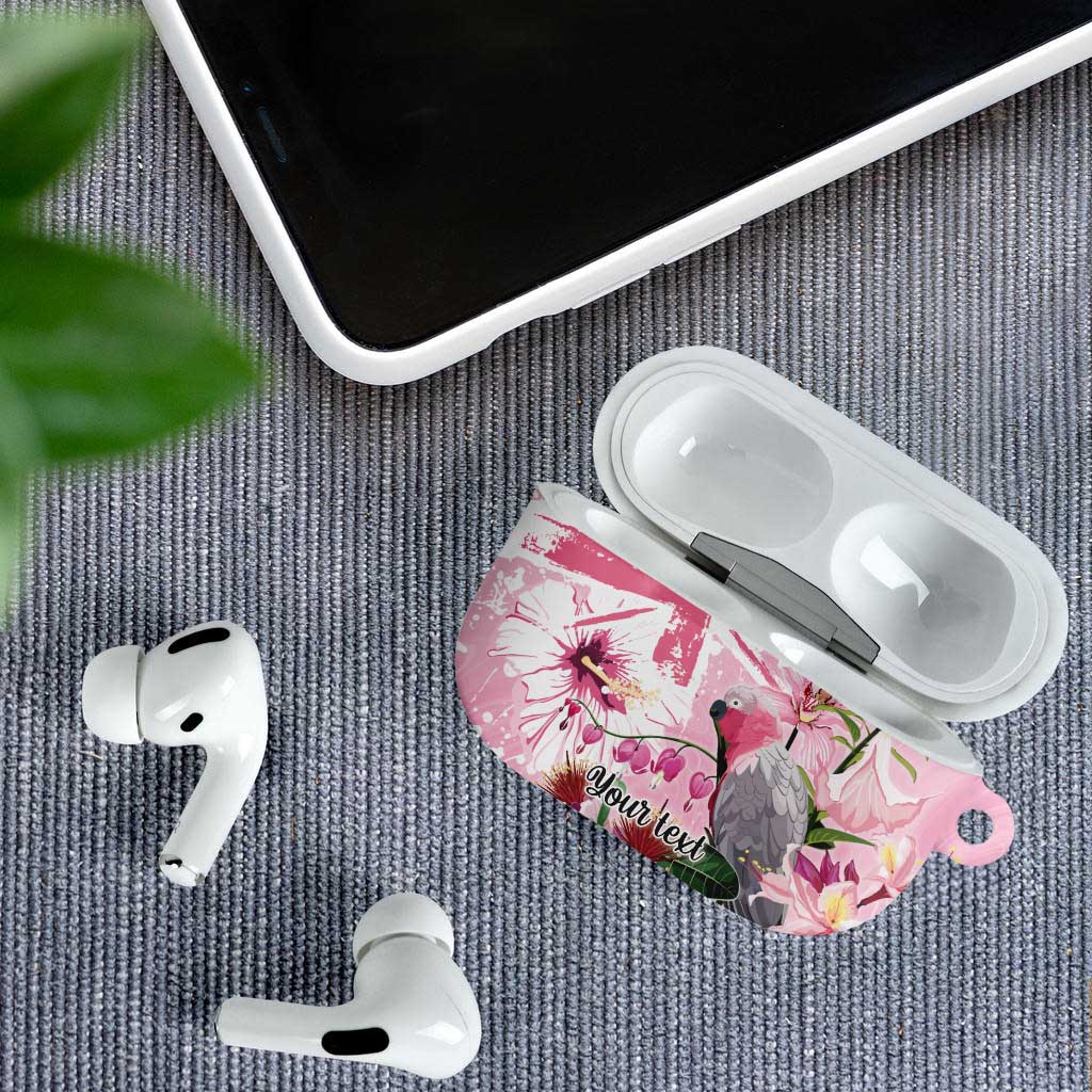Personalised Australia Day AirPods Case Pink Parrot Bird Opal Art - Aussie Hoodie
