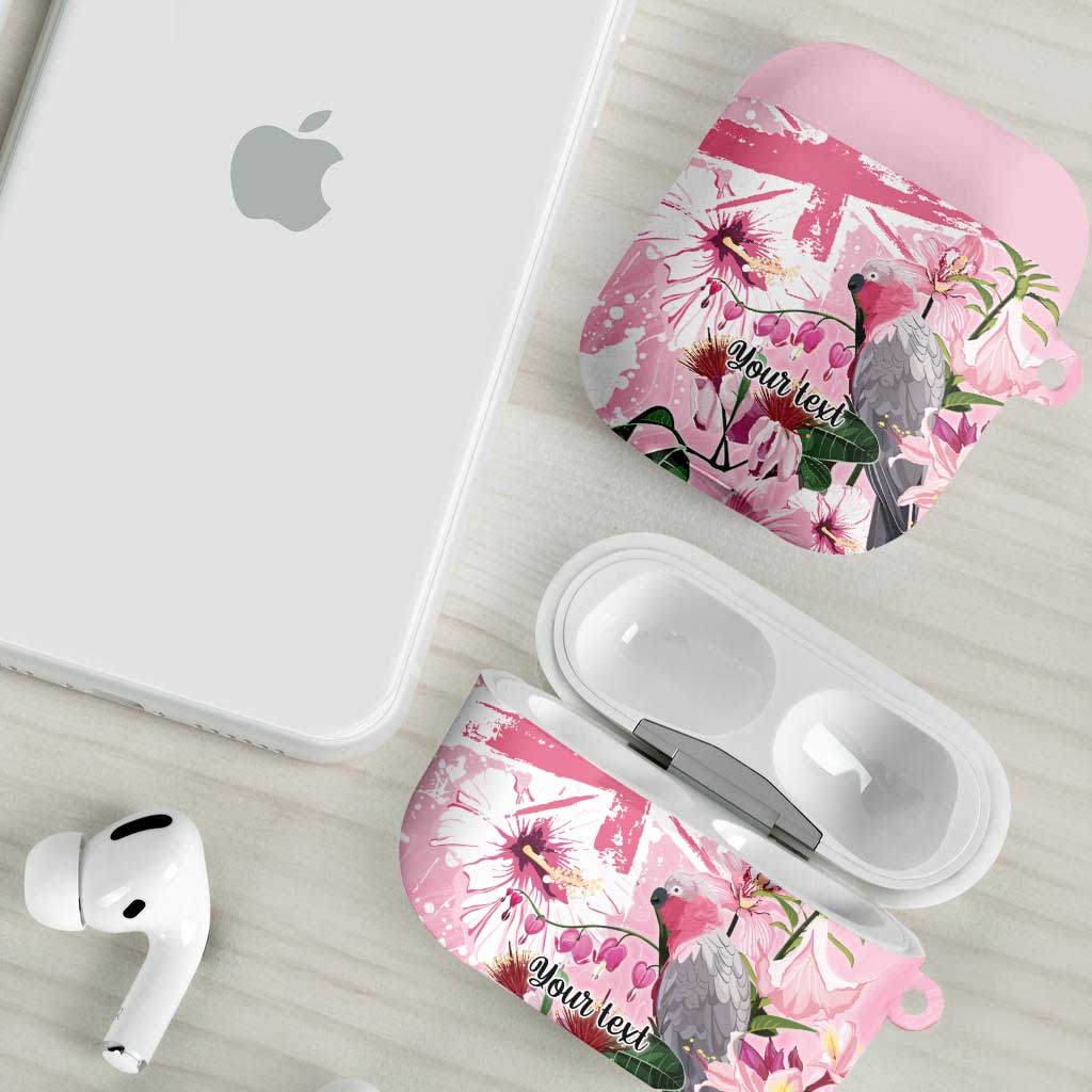 Personalised Australia Day AirPods Case Pink Parrot Bird Opal Art - Aussie Hoodie