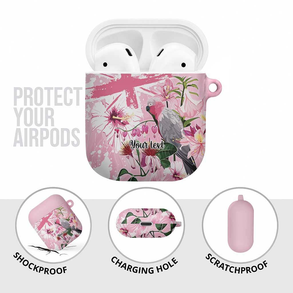 Personalised Australia Day AirPods Case Pink Parrot Bird Opal Art - Aussie Hoodie