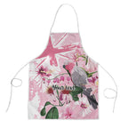Personalised Australia Day Apron Pink Parrot Bird Opal Art - Aussie Hoodie