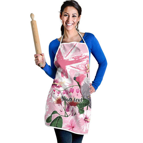 Personalised Australia Day Apron Pink Parrot Bird Opal Art - Aussie Hoodie