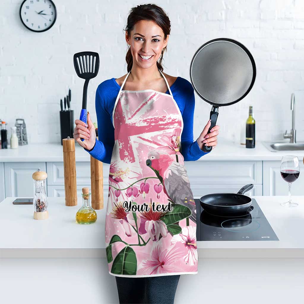 Personalised Australia Day Apron Pink Parrot Bird Opal Art - Aussie Hoodie