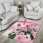 Personalised Australia Day Area Rug Pink Parrot Bird Opal Art - Aussie Hoodie