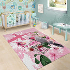 Personalised Australia Day Area Rug Pink Parrot Bird Opal Art - Aussie Hoodie