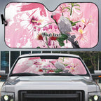 Personalised Australia Day Auto Sun Shade Pink Parrot Bird Opal Art - Aussie Hoodie