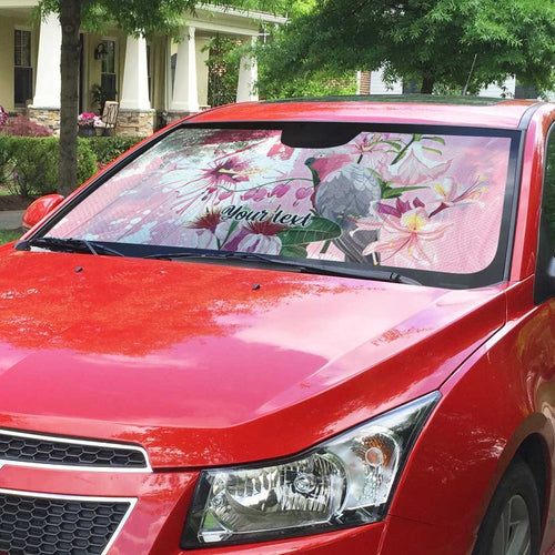 Personalised Australia Day Auto Sun Shade Pink Parrot Bird Opal Art - Aussie Hoodie