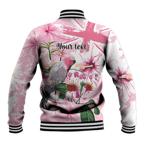 Personalised Australia Day Baseball Jacket Pink Parrot Bird Opal Art - Aussie Hoodie