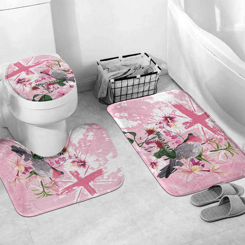 Personalised Australia Day Bathroom Set Pink Parrot Bird Opal Art - Aussie Hoodie