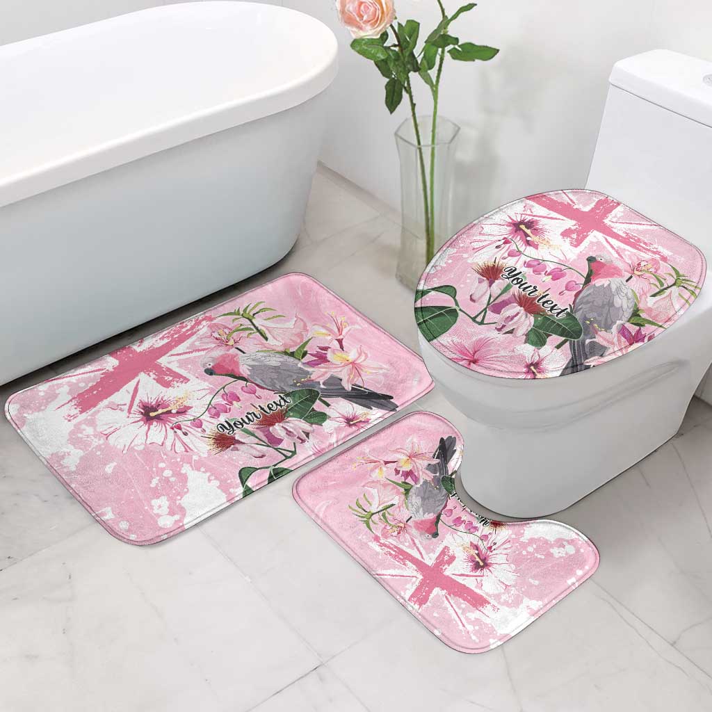 Personalised Australia Day Bathroom Set Pink Parrot Bird Opal Art - Aussie Hoodie