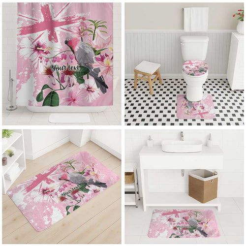 Personalised Australia Day Bathroom Set Pink Parrot Bird Opal Art - Aussie Hoodie