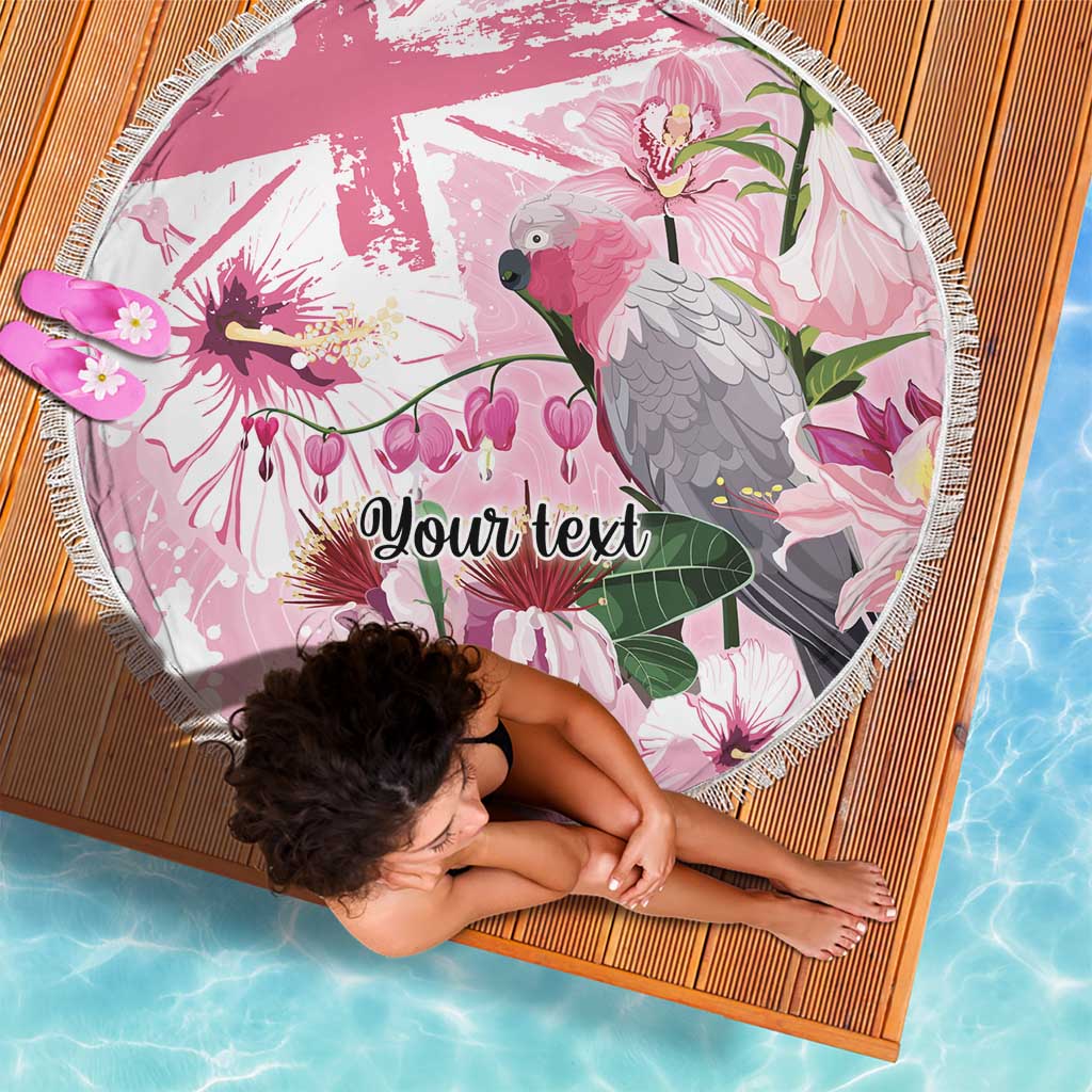Personalised Australia Day Beach Blanket Pink Parrot Bird Opal Art - Aussie Hoodie
