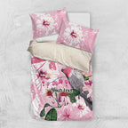 Personalised Australia Day Bedding Set Pink Parrot Bird Opal Art - Aussie Hoodie