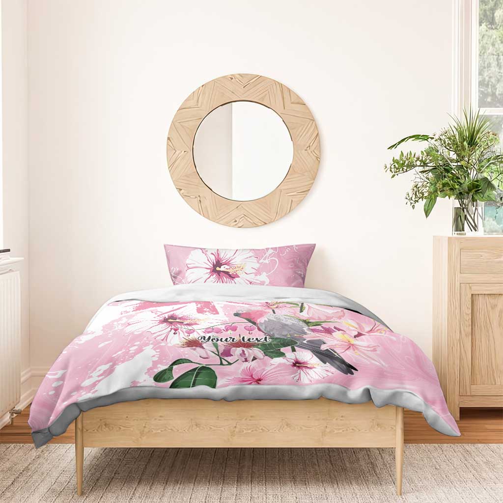 Personalised Australia Day Bedding Set Pink Parrot Bird Opal Art - Aussie Hoodie