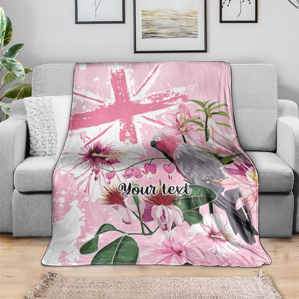 Personalised Australia Day Blanket Pink Parrot Bird Opal Art - Aussie Hoodie