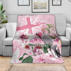 Personalised Australia Day Blanket Pink Parrot Bird Opal Art - Aussie Hoodie