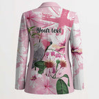 Personalised Australia Day Blazer Pink Parrot Bird Opal Art - Aussie Hoodie