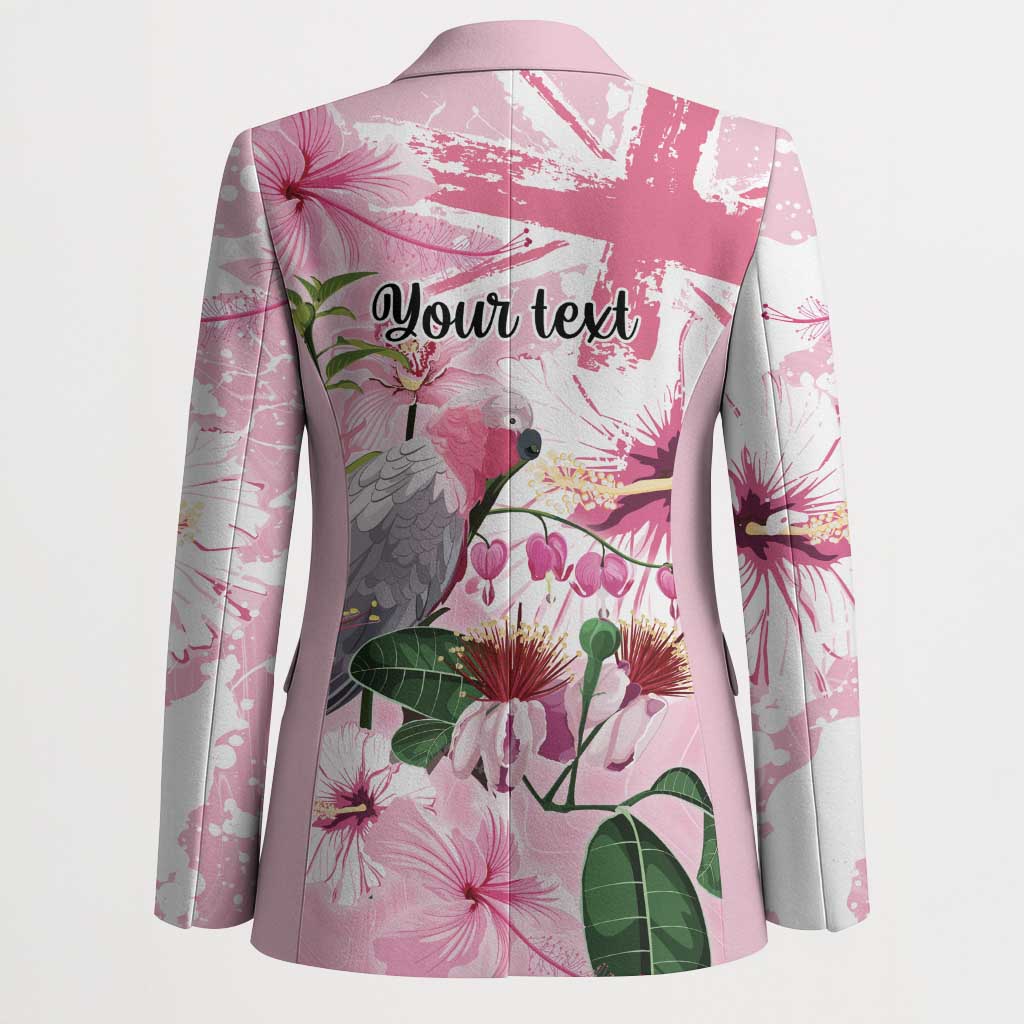 Personalised Australia Day Blazer Pink Parrot Bird Opal Art - Aussie Hoodie