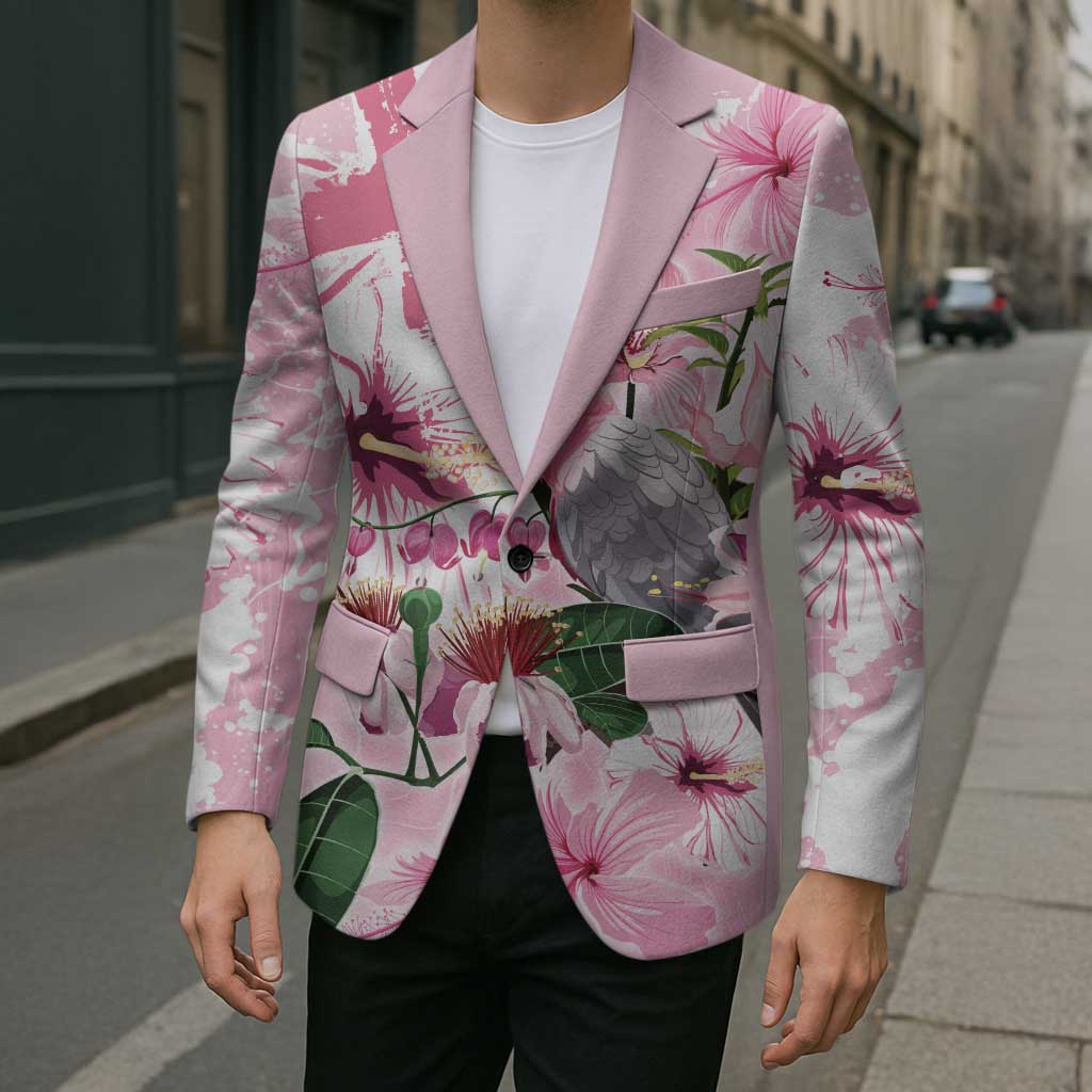 Personalised Australia Day Blazer Pink Parrot Bird Opal Art - Aussie Hoodie