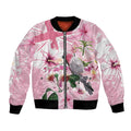 Personalised Australia Day Bomber Jacket Pink Parrot Bird Opal Art - Aussie Hoodie