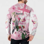 Personalised Australia Day Button Sweatshirt Pink Parrot Bird Opal Art - Aussie Hoodie