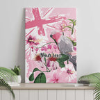 Personalised Australia Day Canvas Wall Art Pink Parrot Bird Opal Art - Aussie Hoodie