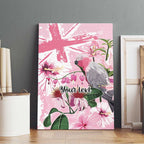 Personalised Australia Day Canvas Wall Art Pink Parrot Bird Opal Art - Aussie Hoodie