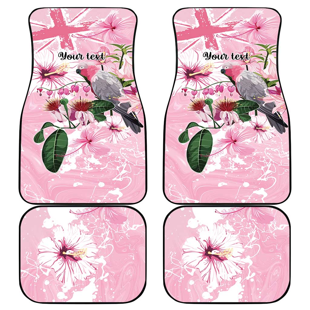 Personalised Australia Day Car Mats Pink Parrot Bird Opal Art - Aussie Hoodie
