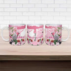 Personalised Australia Day Ceramic Mug Pink Parrot Bird Opal Art - Aussie Hoodie