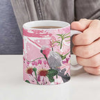 Personalised Australia Day Ceramic Mug Pink Parrot Bird Opal Art - Aussie Hoodie