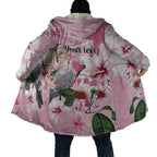 Personalised Australia Day Cloak Pink Parrot Bird Opal Art - Aussie Hoodie